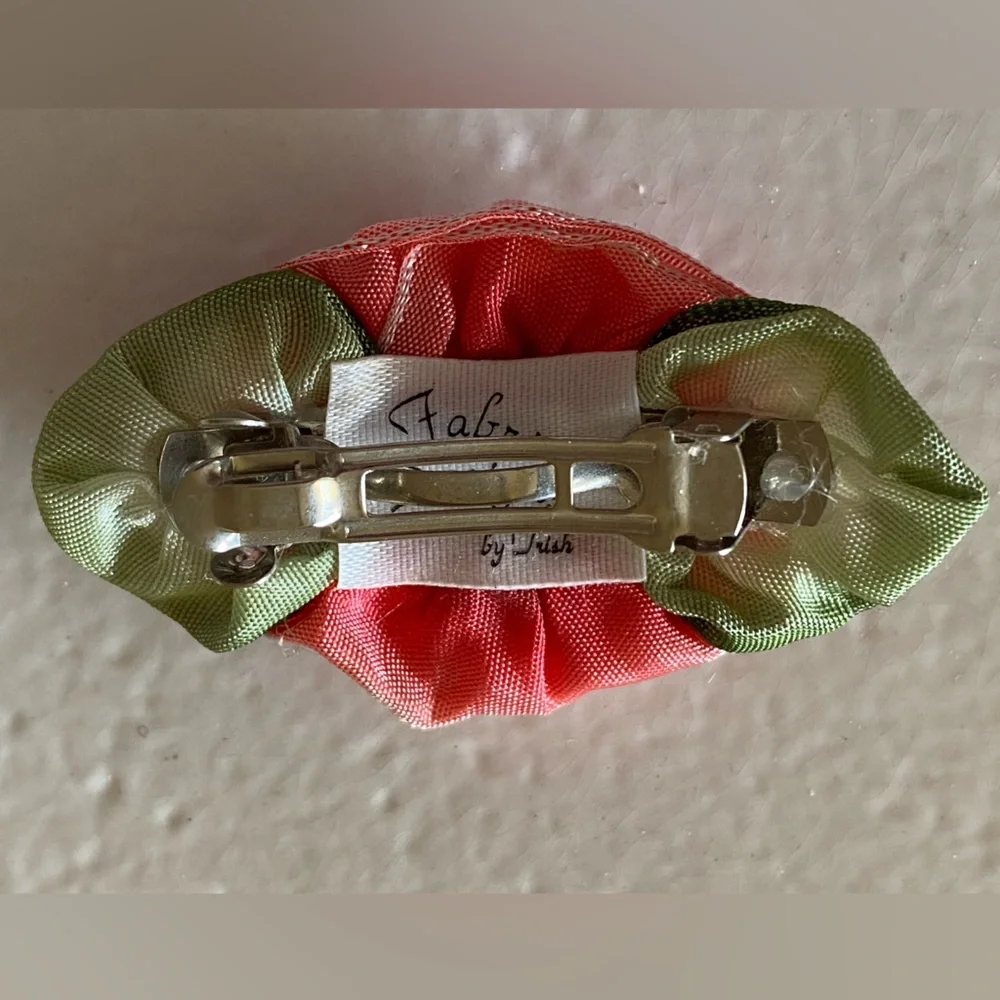Mini Satin Rose Barrette